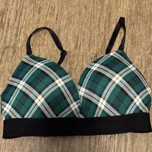 PINK Victoria's Secret Black and green Bra